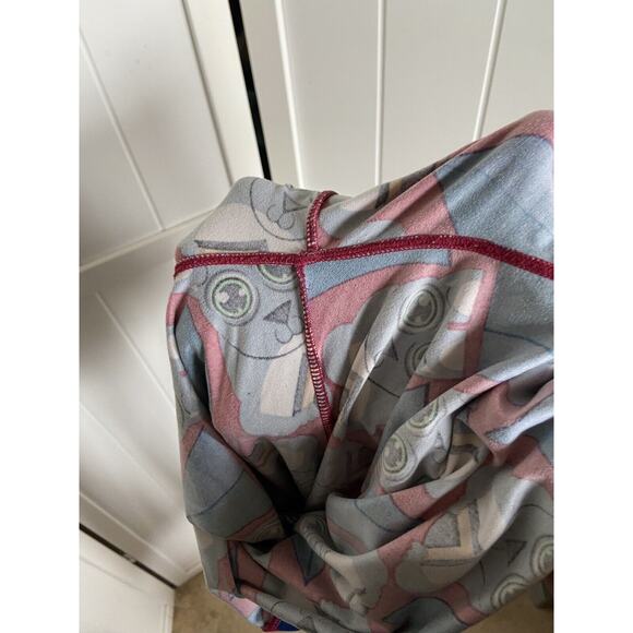 LuLaRoe‎ Womens Leggings Sz TC Burgundy Gray Bunny Rabbit Print Teal 12 14 16 18 - Picture 7 of 7